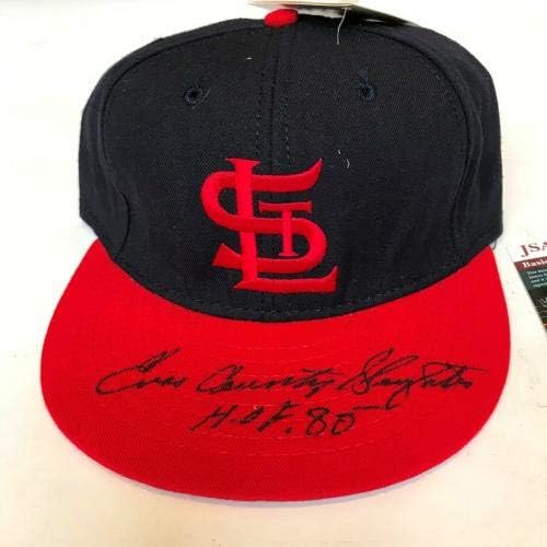 Enos Country Slaughter Hall Of Fame 1985 İmzalı St. Louis Kardinaller Şapkası JSA COA İmzalı Şapkalar