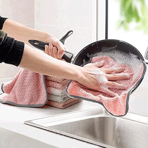 23.5 cm Mutfak Günlük bulaşık havlusu, Yapışmaz Yağ Hızlı Kuru bulaşık havlusu, asılabilir Emici Temizlik Bezleri için Mutfak