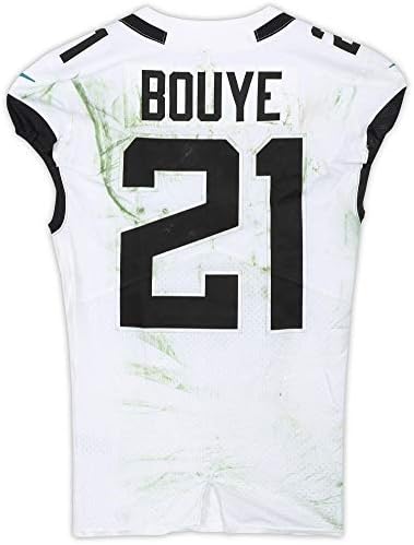 AJ Bouye Jacksonville Jaguars Oyunu-24 Kasım 2019'da Tennessee Titans'a karşı 21 numaralı Beyaz Formayı Kullandı-İmzasız NFL
