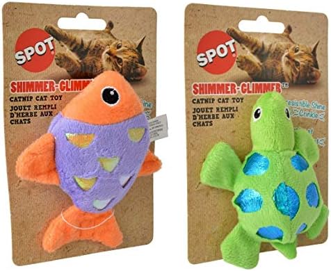 Spot 52075 4.5 Pırıltılı Pırıltılı Balık Catnipli Kedi Oyuncak Çeşitli Renkler