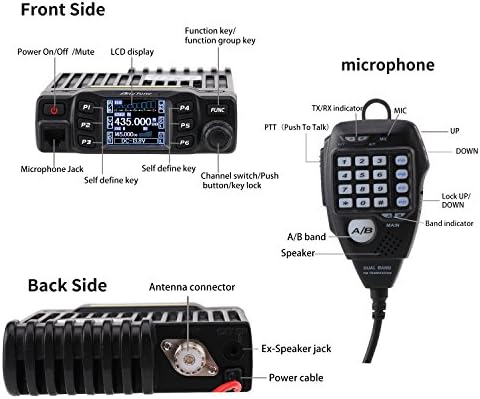 AnyTone AT-778UV Dual Band Telsiz Mobil Radyo VHF/Uhf Mobil Amatör Radyo için Otomobil Araç