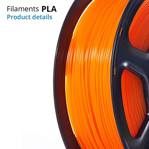 TOPZEAL 3D Yazıcı Filament, Şeffaf Serisi Renk PLA Filament 1.75 mm, Boyutsal Doğruluk + / -0.02 mm, 1 KG Biriktirme için 3D