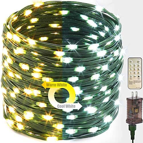 QUWIN su geçirmez LED açık noel dize ışıkları, 175Ft 500 LED 9 modları renk değiştirme kapalı peri ışık, bağlanabilir ışıkları