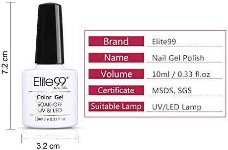 Elite99 Jel Oje Seti kapalı Islatın UV LED Nail Art Manikür Seti C012 + 50 adet Jel Sökücü Sarar