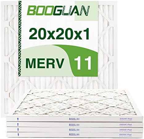 BOOGUAN Filtreler 20x20x1 MERV 11 Hava Filtreleri Pileli HVAC HC Fırın Filtreleri 4 Paket