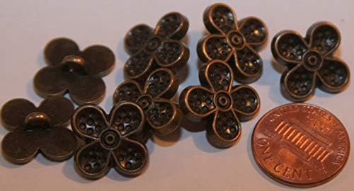 NP-8 Antiqued Pirinç Ton Metal Düğmeler 11/16 17mm 5918 - WHM - Düğmeler için Ev El Sanatları, dikiş ve Dekoratif