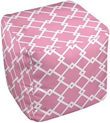 E tasarım gereği FG-N10-Petal_Pink_White-13 Geometrik Puf