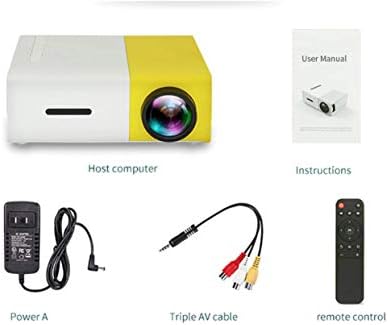 Mini Taşınabilir Projektör, 30,000 Saat LED Lamba Ömrü, HD 1080P ve 80 Ekran, Ev için Film/TV / Video Projektörü, Parti Oyunu,