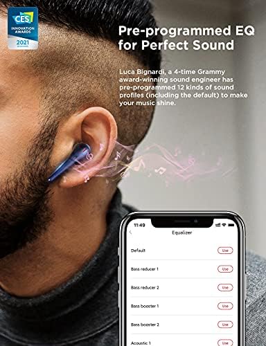 1MORE ComfoBuds Pro Gürültü Önleyici Kulaklıklar, ANC Gerçek Kablosuz Kulaklıklar Bluetooth 5.0, Çoklu Modlar, Kişiselleştirilmiş