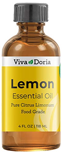 Viva Doria %100 Saf Limon Esansiyel Yağı, Seyreltilmemiş, Gıda Sınıfı, Southwest-USA Limon Yağı, 118 mL (4 Fl Oz)