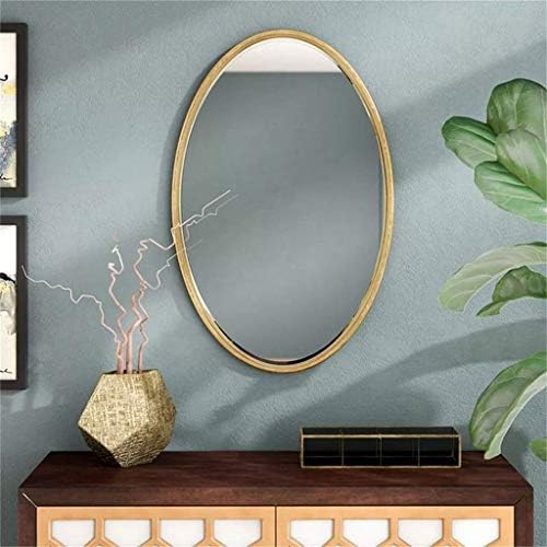 HLL Aynalar, Modern Şık Oval Duvar Aynası, Altın, Duvar Vanity Tıraş Aynası, 60X90Cm, 60X90Cm
