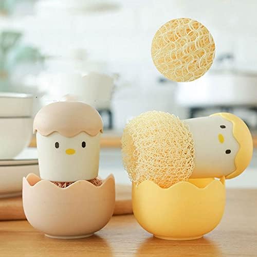 ZSDN Yaratıcı Bulaşık Fırçası, Sevimli Temizleme Topu Yumurta Kabuğu Ovma Pedleri Temizleme Topu Çelik Tel Topu Mutfak Pot Pan