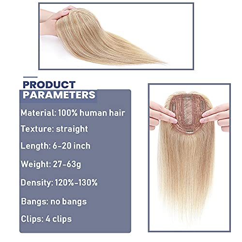 SEK 120 % Yoğunluk Ipek Taban Üst Saç Parçaları Taç Topper 100 % Remy insan saç tokası Saç Toppers Kadınlar ıçin Saç Dökülmesi
