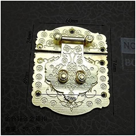 Donanım Menteşe Menteşe 10 Parça Lüks Altın Mücevher Kutusu Toka Kilit Çinko Alaşım Mücevher Kutusu Kasa Anahtarı Toka Kilit