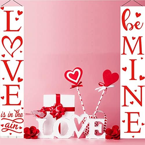 Sevgililer Günü Kalp Afiş Ön Kapı sevgililer Günü Sundurma Işaretleri Asılı Aşk Kalp Duvar Dekor Parti Malzemeleri Karşılama