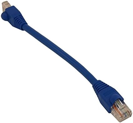 MyCableMart 6inch Cat6 Ethernet RJ45 Patch Kablo, Telli, Takılmayan Önyüklemeli, Mavi