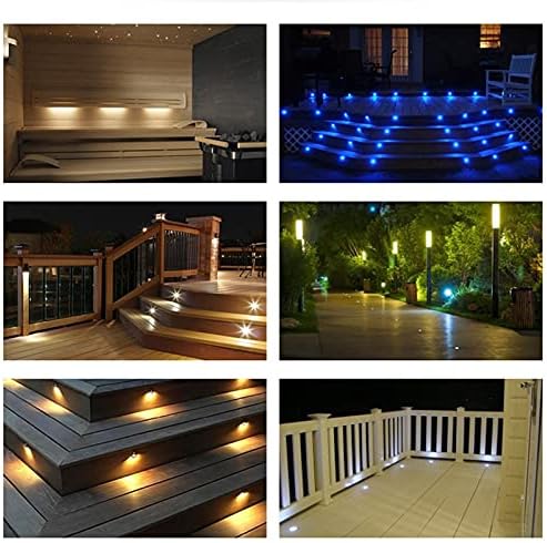 ASPZQ 10 adet Gömme LED Güverte Aydınlatma 12 V Alçak Gerilim Su Geçirmez IP 67, Adımlar için Zemin Aydınlatma Led,merdiven,veranda,zemin,Havuz