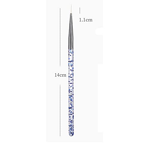 3 ADET Tırnak cetvel kalemi Çift Uçlu Nail Art fırça uçlu kalem Akrilik Yuvarlak Düz Boyama Aracı(B)