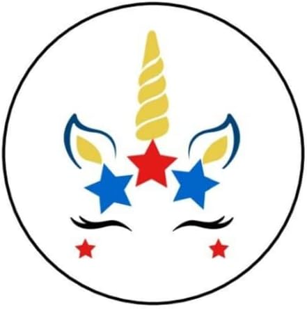 30 adet Unicorn Bayrağı Amerikan Vatansever Çıkartmalar Zarf Mühürler Etiketler Yuvarlak Etiketler, Pullar Sticker için Hediye