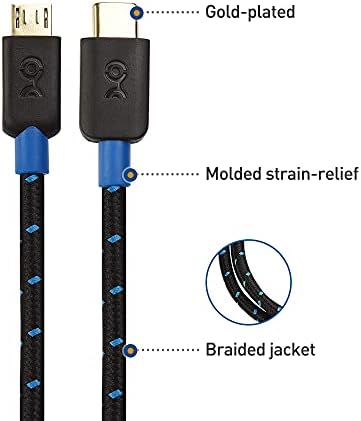 Kablo Konuları Örgülü USB C'den Mikro USB Kablosuna 3.3 ft (Mikro USB'den USB-C Kablosuna, USB Tip C'den Mikro USB Kablosuna)