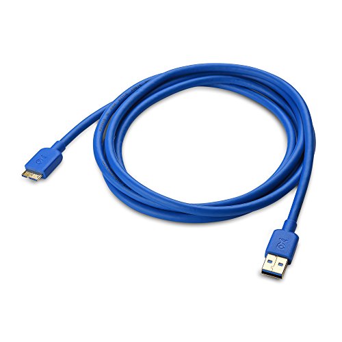 Kablo Önemlidir Uzun Mikro USB 3.0 Kablosu 10 ft (Harici Sabit Sürücü Kablosu, USB'den USB'ye Mikro B Kablosu) Siyah