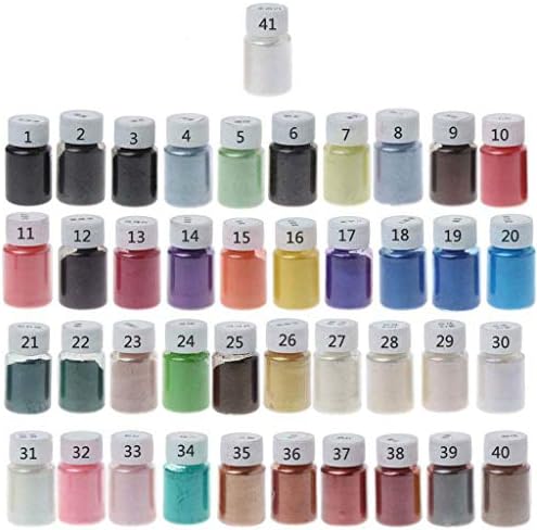 41 Renk İnci Mika Tozu Epoksi Reçine Renklendirici Boya İnci Pigment Takı Yapımı mika Tozu Reçine için mika Tozları Balmumu Eriyikleri