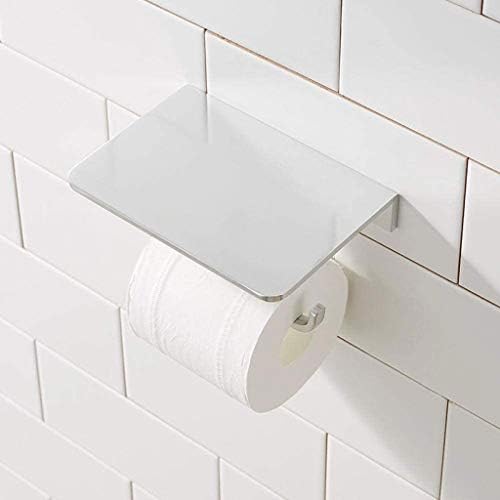 WSZJJ Tuvalet Kağıdı Tutucu, Modern Banyo Aksesuarları Paslanmaz Çelik Doku Rulo Dağıtıcı Cep Telefonu Depolama Raf Kullanışlı