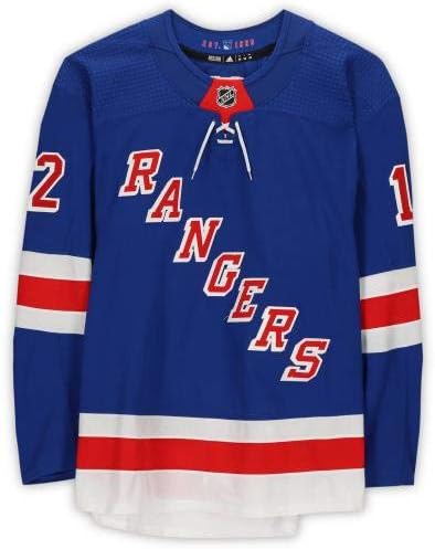 Julien Gauthier New York Rangers Oyunu-14 Ocak 2021'de New York Adalılarına karşı 12 numaralı Mavi Formayı Kullandı-Oyun NHL
