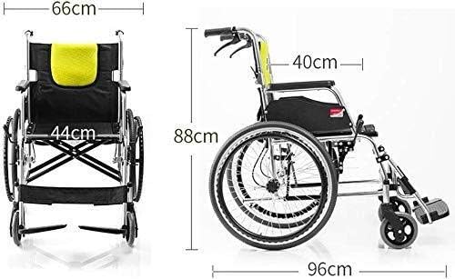 İREANJ Tekerlekli Sandalye Hafif Taşıma Katlanır Tekerlekli Sandalye Taşınabilir seyahat sandalyesi Alüminyum Alaşım Eski Taşınabilir