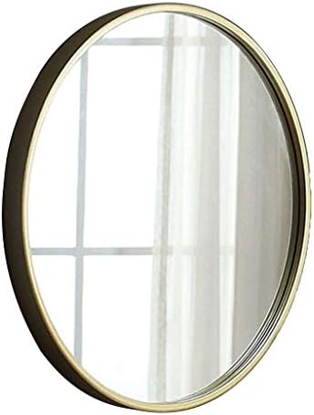 LİCHAO Yuvarlak Banyo Aynası Daire Duvara Monte Makyaj Tıraş Aynası Metal Çerçeve Delinmiş Delikler 50-80cm Mevcut (3 Renk)|Emtia
