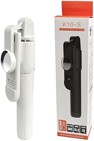 K10S özçekim sopa k10 cep telefonu canlı yayın dolgu ışığı masaüstü braketi Tripod entegre Bluetooth uzaktan kumanda (K10S beyaz