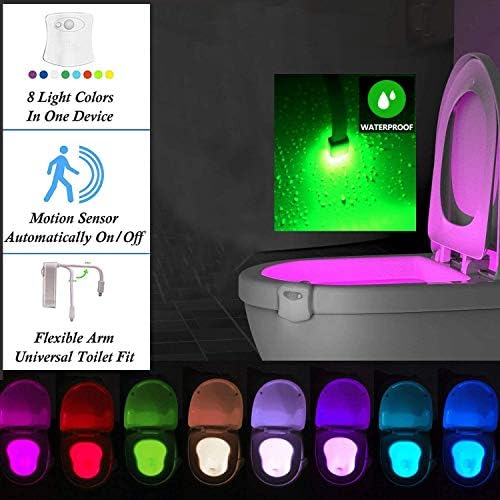 Orijinal LED tuvalet ışıkları Hareket Algılama, hareket Sensörü Aktif 8 Renk Değiştirme Tuvalet kase İçinde Gece lambası için