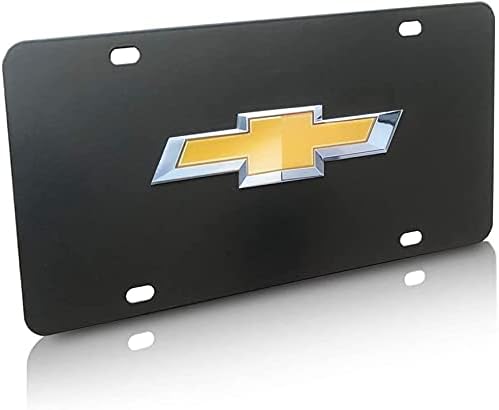 Chevy Logosu için Sparkle-um 3D Metal Siyah Metal Sağlam Plaka Kapak Çerçevesi, Vidalı Kapaklı Kapak Seti Chevy için Uygun.