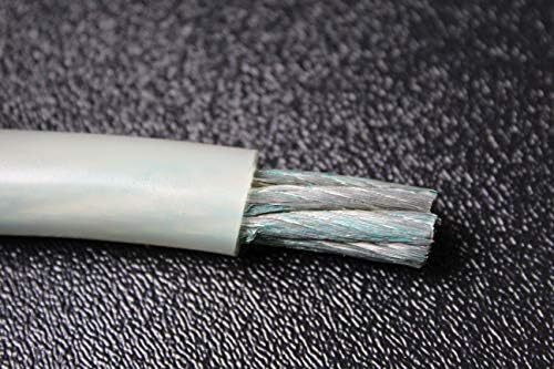 10 FT Gümüş Superflex 1/0 AWG Güç Topraklama Kablosu başına 0 Gauge Tel Telli MAT