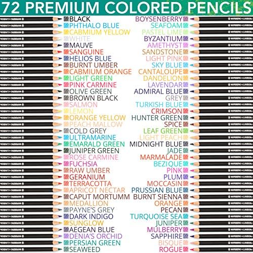 Renkli Kalemler için Yetişkin Boyama, Norberg & Ihlamur Prim 72 Renk Kalemler, yumuşak Çekirdek Boyama Seti, sanat Zanaat Malzemeleri
