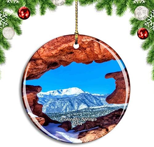 Weekino ABD Amerika Tanrıların Bahçesi İkiz Kardeşler Colorado Springs Noel Noel Ağacı Süsleme Dekorasyon Asılı Kolye Dekor Şehir