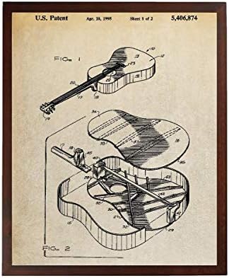 Şalgam Tasarımları Akustik Gitar Patent Baskılar Müzisyen Hediyeler Martin Gitar Posteri Müzik Odası Duvar Sanat Stüdyosu Dekor