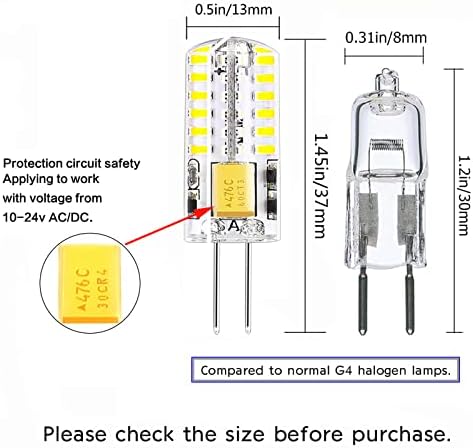 12 V Ampul LED G4 Bankası Fikstür Günışığı Beyaz 6000 K Eşdeğer 20~25 Watt Halojen Led Değiştirme için Peyzaj Aydınlatma/Rv /