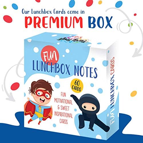 Çocuklar için Öğle Yemeği Kutusu Notları-Çocuklar için 60 Eğlenceli Motivasyon ve Sevimli İlham Verici Düşünme Kartları Lunchbox