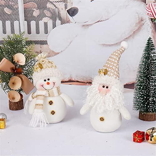 Beyaz Santa peluş oyuncak, Beyaz Sevimli Kardan Adam Oyuncak Küçük Sevimli Karikatür Yumuşak Squishy Peluş Yastık Yetişkinler