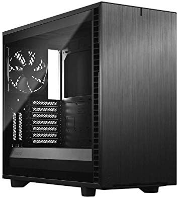 Fraktal Tasarım Tanımlamak 7 Siyah Fırçalanmış Alüminyum / Çelik E-ATX Sessiz Modüler Temperli Cam Pencere Orta Kule Bilgisayar