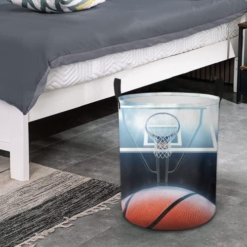 Depolama Sepeti, Basketbol Kapalı Mahkemesi Net Amerikan Spor Oyunu, katlanabilir Büyük Çamaşır Sepeti Ev Ofis için Kolları ile