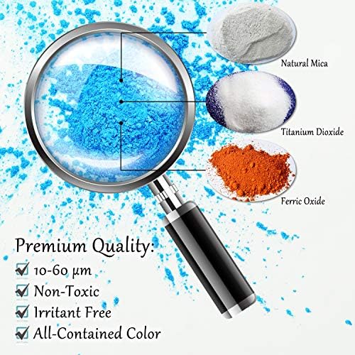 Mika Tozu Pigment - 30 Renkler Metalik Epoksi Reçine Pigment Glitter Toz Sabun Boya - Glitter Sabun Yapımı için Renklendirici