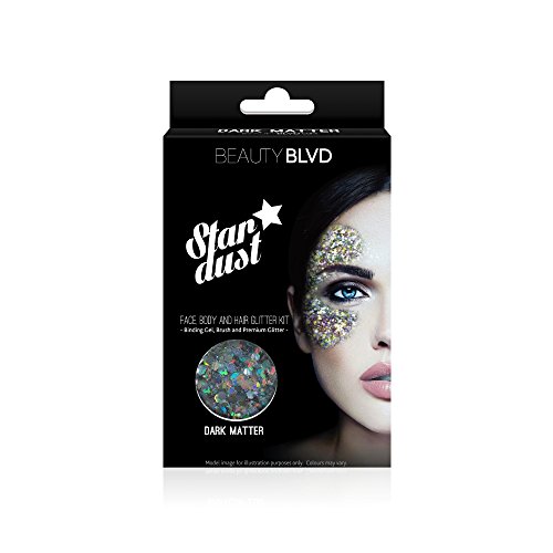 BeautyBLVD Stardust-Yüz, Vücut ve Saç Glitter Kiti | 3 Parça Glitter Kiti / Festivaller ve Partiler için Harika / Kozmetik Glitter