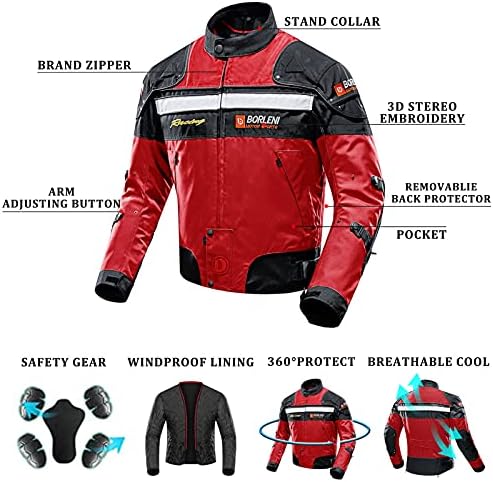 Motosiklet Ceket Motosiklet süvari ceketi Rüzgar Geçirmez Motosiklet Tam Vücut koruyucu donanım Zırh Sonbahar Kış Moto Giyim