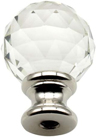 1-3 / 4 inç Kristal Lamba Finial, FDXGYH 1 adet Lamba Finial Kap Topuzu Lamba Dekorasyon için Lamba Gölge (Temizle Kristal)