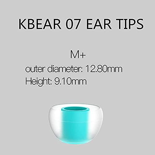 2 ADET / 1 Pairs Kulaklık İpuçları KBEAR 07 Yedek Silikon Kulak Tomurcukları İpuçları Kulaklık Kauçuk İpuçları için 4.5 mm -.kulak