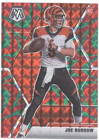 2020 Panini Mozaik Mozaik Reaktif Yeşil 201 Joe Burrow RC - Cincinnati Bengals NFL Futbol Kartı (RC-Çaylak Kartı) NM-MT (Gümüş