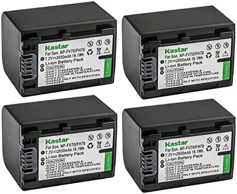 Kastar 4-Paketi NP-FV70 Pil Değiştirme için Sony HDR-PJ810, HDR-PJ820, HDR-PJ820E, HDR-TD10, HDR-TD20, HDR-TD30, HDR-XR150, HDR-XR155,