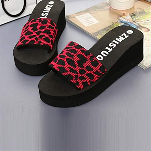 Fortery kadın Terlik-Genç Kızlar Yüksek Topuk Platformu Kama Flip-Flop Sandalet Yaz Hafif Ayakkabı